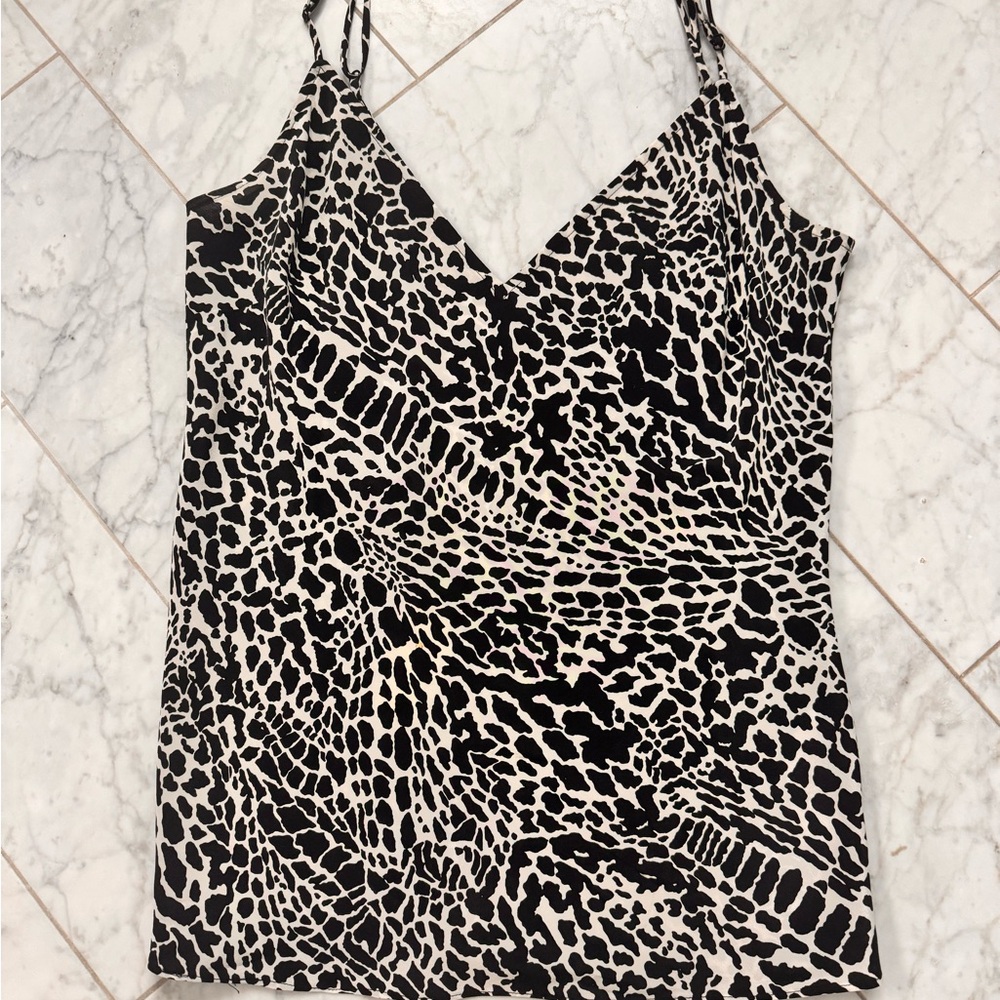 Frame Black and White animal print camisole